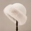 Sombrero mongol de otoño e invierno, sombrero de pescador cálido para mujer, popular en línea, engrosado para protección contra el frío, protección para las orejas, sombrero de felpa casual y versátil para ciclismo