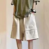 Pantalones cortos versátiles de verano para hombre de marca moderna con letras pesadas, holgados, juveniles, estilo urbano americano, deportivos, casuales, de longitud media