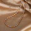 Zhuang Shengsheng Joyería Temperamento Retro Al por Mayor Diseño de Nicho Collar Más Fácil de Combinar Color Galvanizado Oro Cadena de Perlas Conjunto para Mujeres