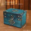 Caja de Madera Exquisita Retro Estilo Chino con Cerradura, Caja de Almacenamiento de Escritorio para Artículos Varios, Caja de Almacenamiento de Documentos, Caja de Madera Estilo Antiguo, Caja Especial