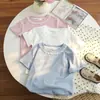 Camiseta para Niña con Cuello de Muñeca de Encaje, Top Casual de Manga Corta, Top de Verano de Manga Corta con Adorno de Encaje Verano 2026