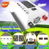Inversor 300W energía solar para vehículo 12V a 110V Pantalla LCD inteligente doble 4USB 4.2A carga rápida