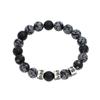 Amazon Pulsera de Letras para el Día del Padre Accesorios Retro Personalizados para Hombres Pulsera de Cuentas Grabada DIY Fábrica al por Mayor