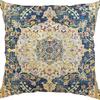 Funda de almohada estilo étnico bohemio con estampado vintage, funda de cojín para decoración del hogar, sofá, oficina, extraíble y lavable