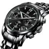 Reloj Deportivo Multifuncional para Hombre de Marca de Moda Esfera con Tres Ojos Seis Manecillas Cronometraje Resistente al Agua Luminoso Reloj para Hombre