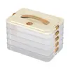 Caja de Almacenamiento de Empanadas de Grado Alimenticio para Refrigerador, Caja Doméstica para Empanadas, Empanadillas Wonton, Empanadillas Congeladas Quick-Frozen, Caja Multicapa al por Mayor