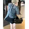 Camiseta de Renda Elegante para Mulheres, Estilo Hot Girl, Corte Slim, Manga Longa, Roupa para o Início do Outono, Top Camisola Curto, Conjunto de Duas Peças Base