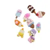 Miniaturas de comida de brinquedo, biscoitos, frutas, laços, biscoitos em formato de coração, acessórios de resina, materiais para capa de celular e presilha de cabelo DIY