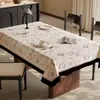 Mantel Estilo Francés, Impermeable, Resistente al Aceite, Lavable, Rectangular, Resistente al Calor, Cubierta para Mesa de Comedor, Lujo Ligero, Sensación de Alta Gama, Cubierta de PVC para Mesa de Café