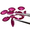 5 # Rubi sintético lapidação marquise 1,5*3-6*12mm, resistente a altas temperaturas, pode ser engastado com cera