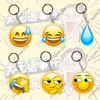 Chaveiro de Acrílico Pingente de Emoticon Desenho Animado Criativo Ornamento para Mochila de Estudante Presente Engraçado Interessante