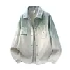 Camisa informal de manga larga tie-dye de moda para hombre, nueva camisa de moda con estampado de color degradado, chaqueta de trabajo para hombre