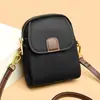 Bolso de Piel de Vaca de Primera Capa para Mujer Bolso para Teléfono Móvil Bolso Cruzado de Cuero Genuino para Mujer 2023 Nuevo Moda Multicompartimento Bolso Pequeño de Hombro Único Moderno