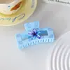Pinza para el pelo estilo coreano estilo ins, pinza de garra cuadrada de flor, elegante de alta gama, accesorios para el pelo para moño en la parte posterior de la cabeza, pinza de tiburón