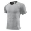 Roupa Fitness Estilo Europeu e Americano para Homens, Camisa Esportiva de Secagem Rápida de Manga Curta para Corrida e Treinamento de Basquete, Ajustada