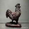 Adornos de Gallo Grande Tallados en Ébano Madera Maciza Doce Animales del Zodiaco Pollo de Madera Decoraciones para el Hogar Sala de Estar Apertura Casa Nueva