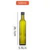 Em Estoque 500ml Verde-Escuro Marrom Vidro Garrafa de Óleo Vazia para Camélia, Pacote 0,5kg, Garrafa de Vidro Ecológica de Noz e Linhaça