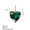 Colgante de Acero Inoxidable con Circonita en Forma de Corazón Transfronterizo Europeo y Americano para Joyería DIY 7*7mm Corazón Accesorios de Moda Colgante Venta al por Mayor