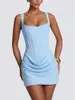 Vestido Corto Strapless de Moda Europea y Americana Transfronterizo 2025 Chica Caliente Venta al por Mayor Producto Nuevo