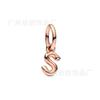 Cuentas Panjia de cobre blanco bañadas en plata, nuevas, serie de 26 letras inglesas, accesorios para pulseras de cuentas DIY