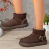 Botas Martin Nuevas de Invierno 2026 para Mujer con Peluche Espeso Botas de Nieve para Mujer Birkenstock Otoño/Invierno Suela Gruesa Zapatos Cálidos de Algodón