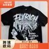 [Código Europeo Transfronterizo] Ropa Callejera Y2K Harajuku para Hombre y Mujer Camisa de Moda de Manga Corta con Nuevo Diseño de Estampado de Dibujos Animados
