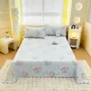 Sábanas 100% Algodón, Cama Individual Fresca Pequeña, Fundas de Almohada de Algodón Puro, Sábanas de Una Pieza de Algodón Lavado, Juego de Tres Piezas para Dormitorio Estudiantil