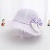Estilo Japonês e Coreano Novos Chapéus Infantis Chapéus de Proteção Solar Chapéus de Bacia Atacado Doces Meninas Borda de Renda Verão Chapéus de Pescador