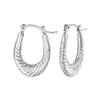 Pendientes de Moda Transfronterizos Populares, Pendientes Vintage Elegantes para el Trabajo Electroplateados, Joyería de Oro Geométrica de Acero Inoxidable para Mujer
