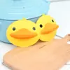 Pato Amarillo Guantes Antiescaldado Pinza de Silicona Engrosada Antideslizante Cocina Hogar Tapa de Olla Asa de Olla Aislamiento Térmico Horno de Microondas Tazón