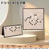 Conjunto Magnético de Gomoku Diretamente do Fabricante, Gomoku para Crianças e Alunos do Ensino Fundamental, Conjunto de Tabuleiro Dobrável Portátil Educacional para Iniciantes