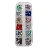 12 Joias de Diamante Coloridas de Formato Especial para Nail Art Popular Transfronteiriça Champagne Branco Acrílico Fundo Plano Diamante DIY Pequenos Acessórios