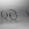 Armazón de Gafas de Titanio Rose Story Mismo Estilo Windsor Plato Circular Titanio 8504 Marco Pequeño Artístico Vintage Gafas para Miopía