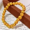 Arena Vietnamita Oro Cobre Chapado en Oro Alta Calidad Lujo Ligero Brillante Ojo de Gato Perla Pulsera con Cordón Elástico Transmisión en Vivo Fábrica Transfronteriza Venta al por Mayor