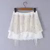 2026 Verano estilo europeo y americano ropa de mujer encaje empalmado top con decoración de lazo y conjunto de shorts 7899