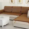 Cojín de Sofá de Esterilla de Bambú de Verano, Esterilla Refrigerante Estilo Verano, Funda de Sofá Antideslizante de Ratán Bambú