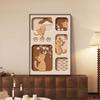 Pintura Decorativa Antigua de Gato para Sala de Estar Retro Dibujo Animado Animal Pintura de Piso Fondo de Sofá Pintura Colgante Murales de Entrada