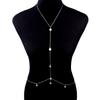 Europeu e Americano hot jóias moda simples metal lantejoulas corpo das mulheres cadeia bodychain