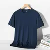 Camiseta de Manga Corta de Fabricante Original Verano Fresca Sedosa Seda de Hielo Ropa para Hombre Estilo Coreano Holgada Delgada Camiseta de Media Manga para Hombre
