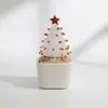 Árbol de Navidad Glaseado en Maceta, Coche y Decoración para Escritorio de Oficina, Adorno Navideño de Comercio Exterior Transfronterizo