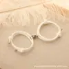 Moda Europea y Americana Sencillos Brazaletes Magnéticos de Acero Inoxidable para Parejas, un Par de Pulseras Tejidas Ajustables para Estudiantes, Joyería al por Mayor