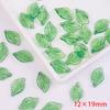 Hoja de Arce Verde Acrílica con Agujero para Colgar Hoja Artificial Verde Transparente Accesorios de Joyería Estilo Antiguo para Pasador de Pelo Tocado DIY
