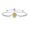 Transmisión en Vivo Más Vendido Pulsera Octagonal Corte Rosa Incrustada con Diamante de Alto Carbono Piedra Preciosa de Color Padparadscha Joyería Dropshipping