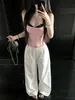 Camisole de renda verde menta com decote quadrado e bojo para mulheres, estilo ins de verão, sexy, justa ao corpo, modeladora, top para usar por baixo, pode ser usado como regata