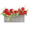 Valla de Plantas Simuladas, Flores y Plantas Falsas, Ramo de Plástico, Valla, Juego de Flores de Seda, Decoración, Muebles para el Hogar de la Sala de Estar