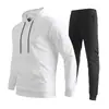 Nuevo Conjunto Deportivo con Sudadera con Capucha y Pantalones Deportivos de Dos Piezas para Hombre Color Sólido Primavera 2026