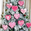 Decoraciones de Tablero de PP con Forma de Corazón Rojo y Rosa Grandes para el Día de San Valentín Transfronterizo, Decoraciones Personalizadas de San Valentín para Colgar en el Árbol de Navidad