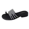 Sandalias de Tacón Grueso con Tira de Pedrería para Dedo del Pie Verano 2026, Chanclas de Playa Estilo Hada Cómodas y Elegantes de Tacón Medio