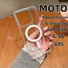 Adecuado para Moto G37 5g Funda de Teléfono Transparente Motorola Borde Magnético 70 Funda de Teléfono Anticaídas