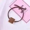 Estilo Celebridad de Internet Cuerda para el Cabello Cuadrada Geométrica Simple Anillos para el Cabello de Color Fresco para Mujer Correas para el Cabello Accesorios para el Cabello Estilo Coreano Cuerda para el Cabello
